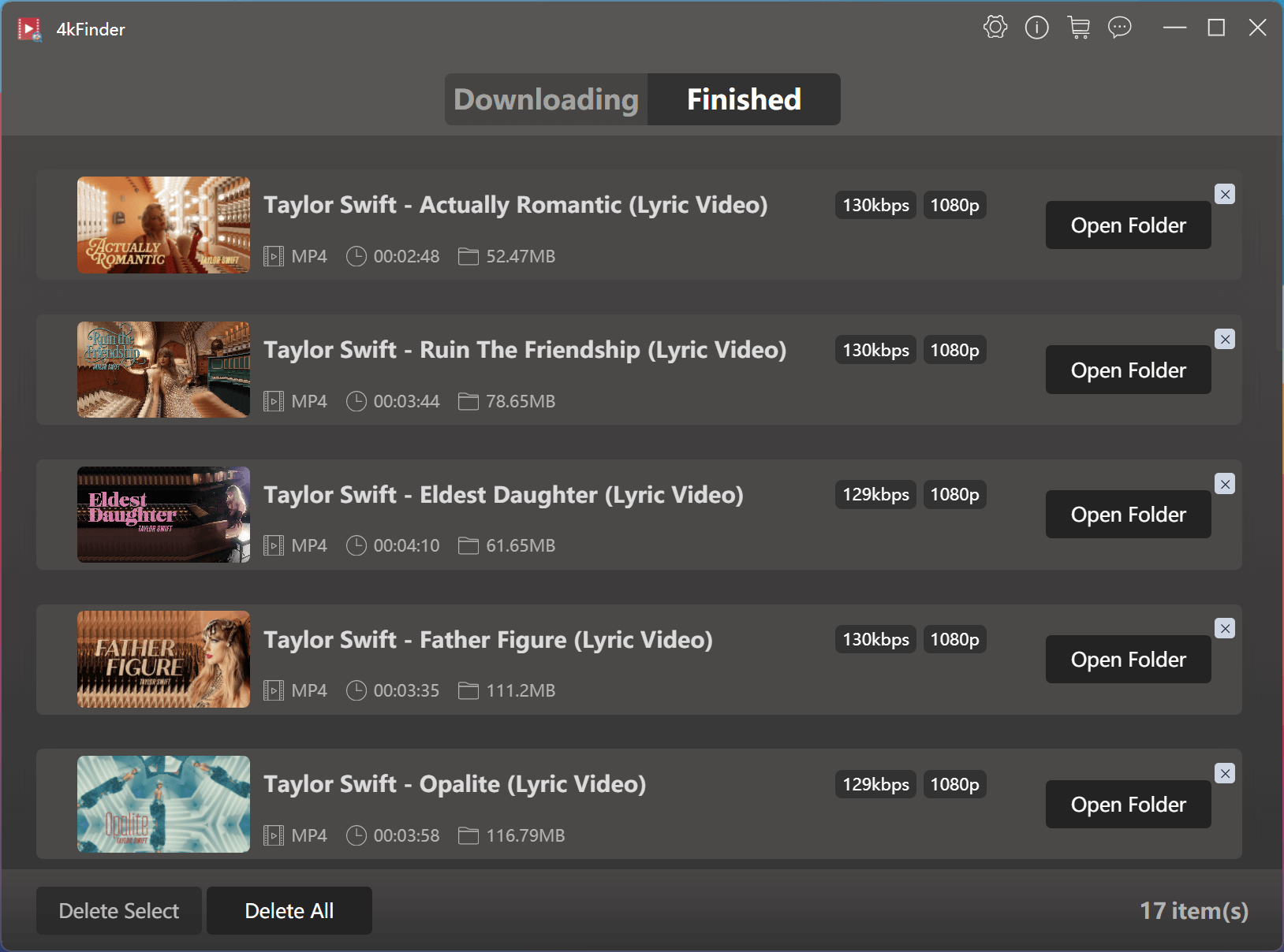 download The Life of a Showgirl to mp4 completed