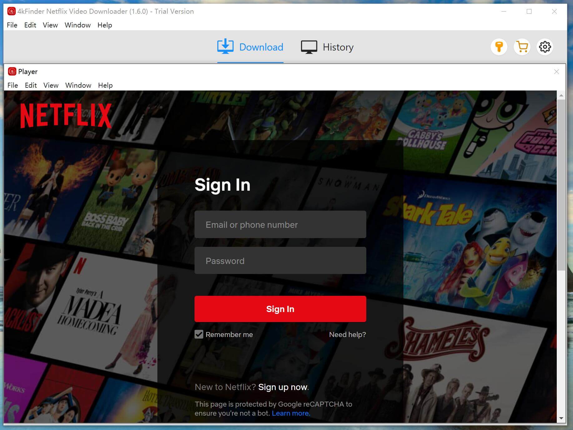 运行 4kFinder Netflix 视频下载器