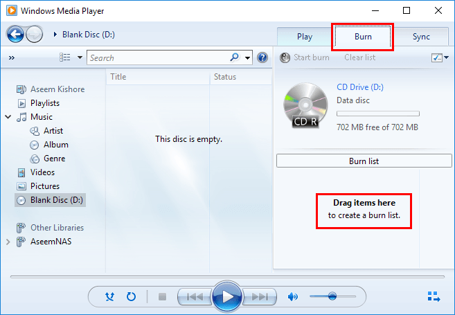 burn youtube music to cd on windows media player