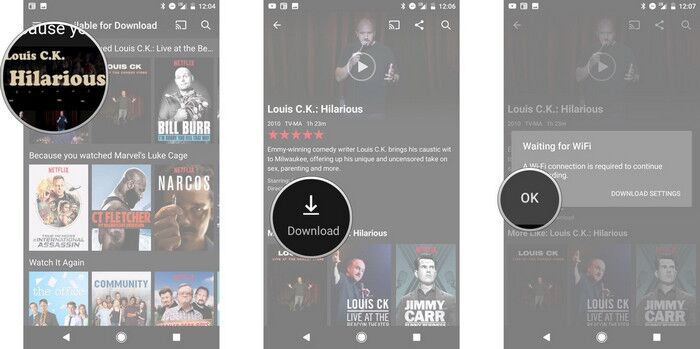 download Netflix videos to Android device