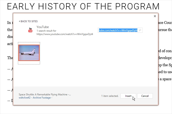 insert online video to PowerPoint