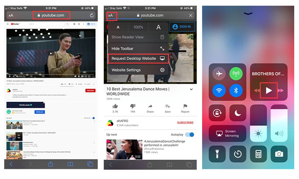 play youtube with screen off on ios