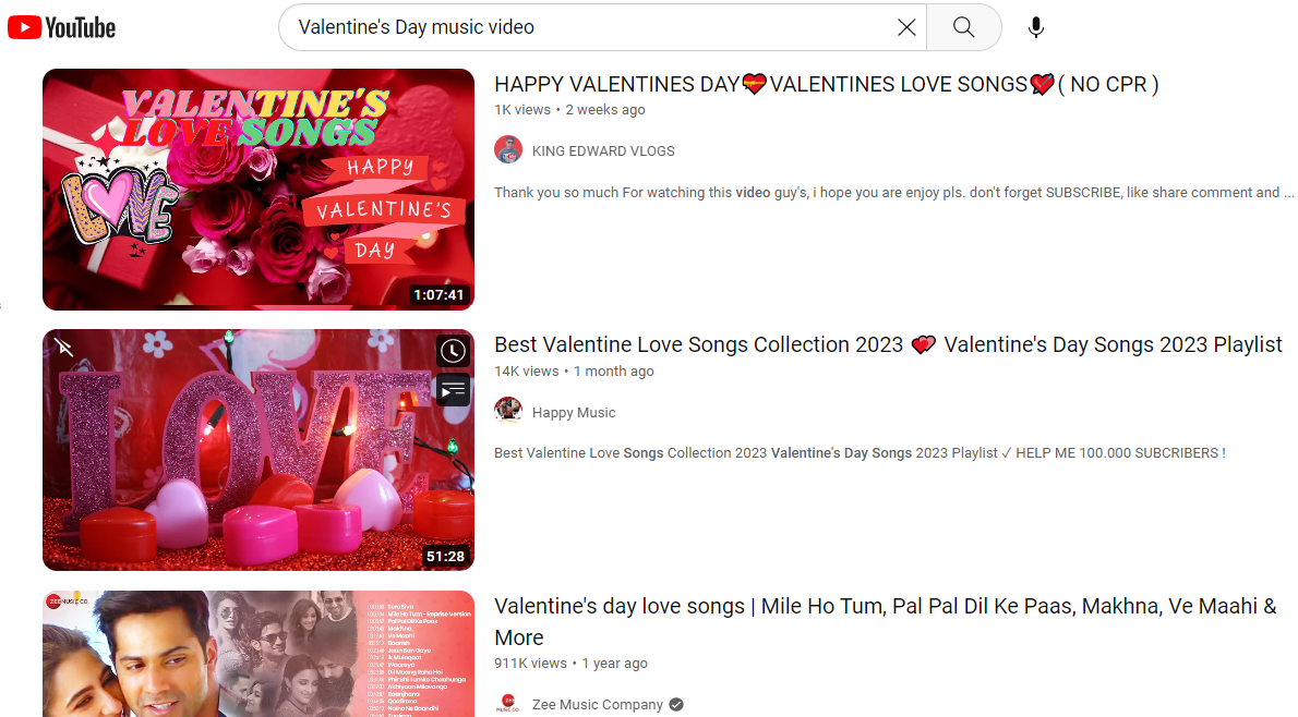 free download Valentine's Day music video