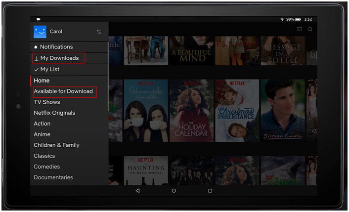 download netflix video on kindle fire