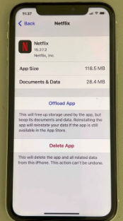 clear netflix app cache on iphone
