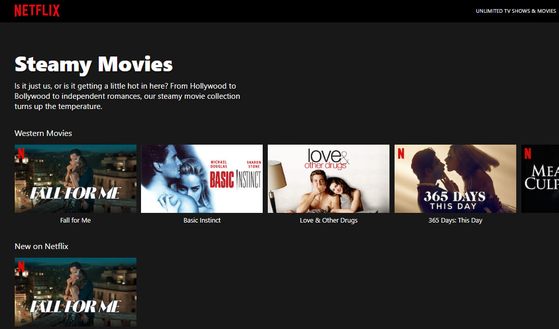 Netflix Steamy Movies