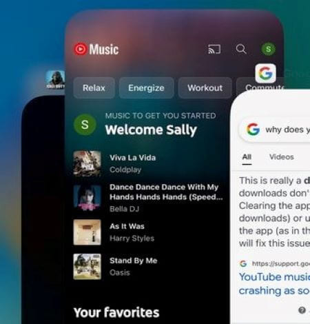 force stop youtube music app on iphone