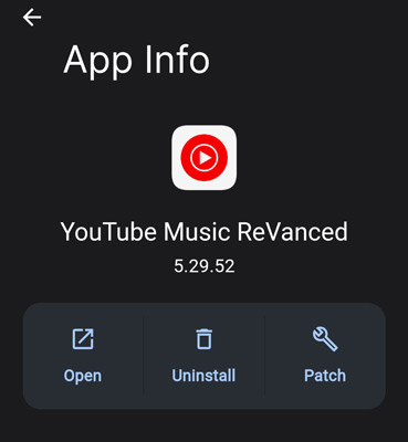 reinstall YouTube Music on Android