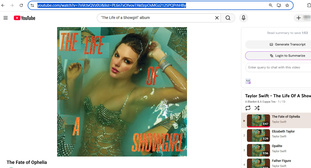 copy The Life of a Showgirl url